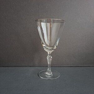 Fostoria Engagement Platinum Water Goblet 7" Stem 6092 Elegant Crystal USA